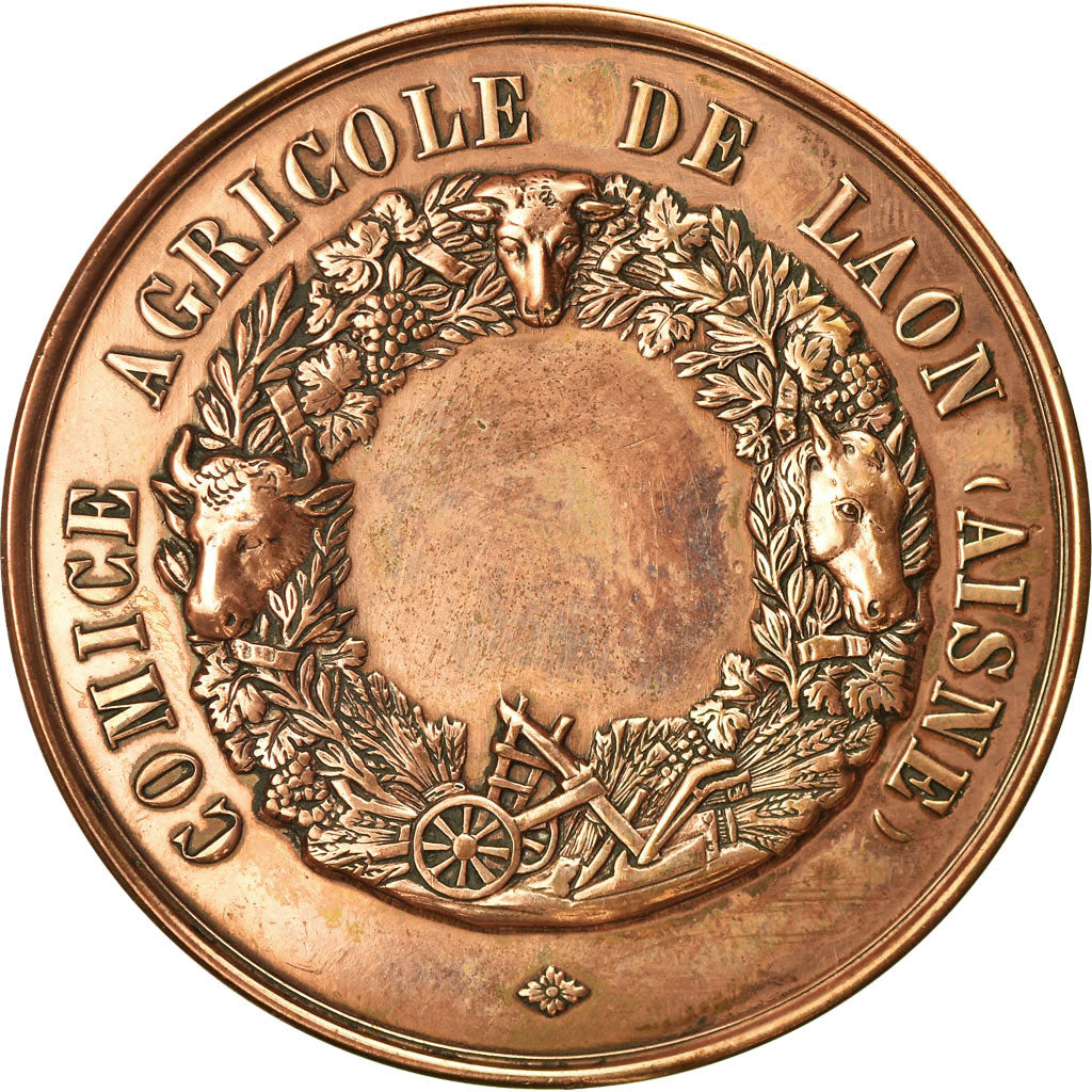Francia, medaglia, Comice Agricole de Laôn, Olivier de Serres, De Longueil