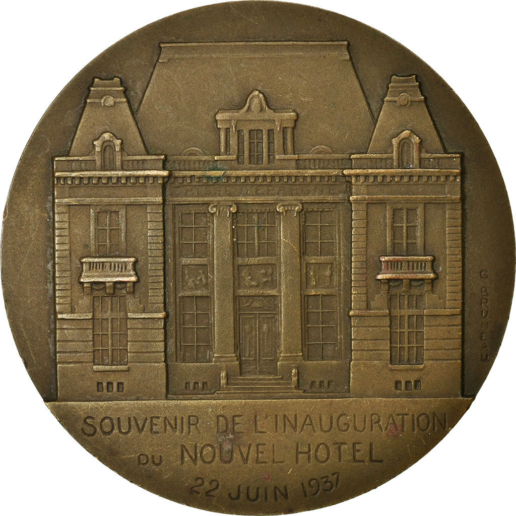 France, Médaille, Banque, Caisse d'Epargne du Havre, 1937, Blin, SUP, Bronze