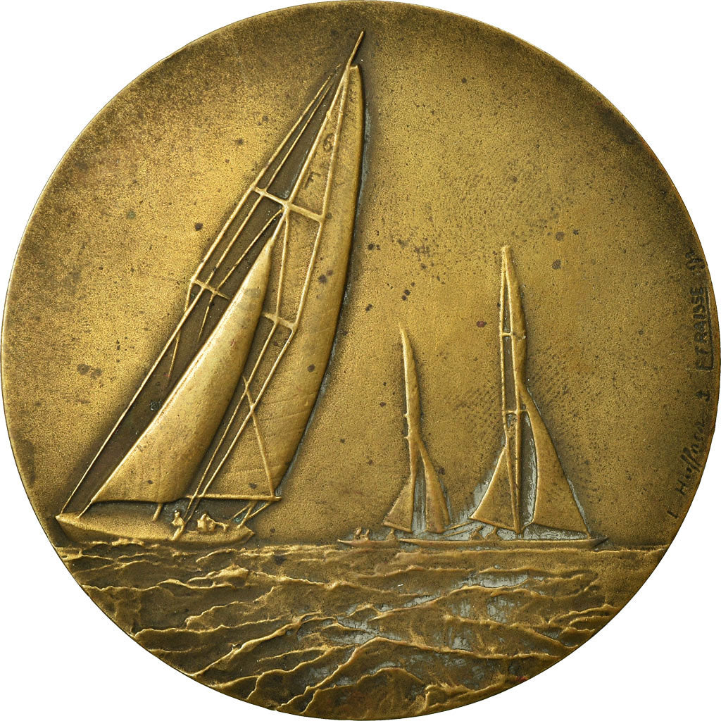 Frankrijk, Medaille, Course de Voile, La Vittelloise, Shipping, 1951, Fraisse