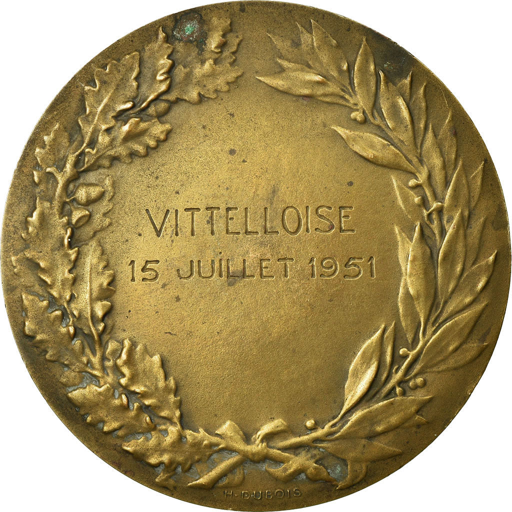 Frankrijk, Medaille, Course de Voile, La Vittelloise, Shipping, 1951, Fraisse