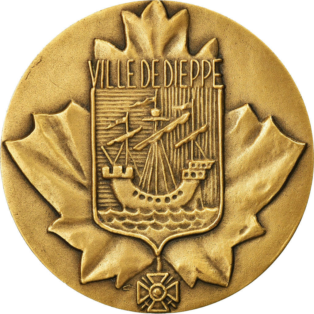 France, Medal, Ville de Dieppe, Shipping, MS(63), Bronze