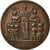 Francia, medalla, Enseignement Primaire, Paris, 1871-1872, Farochon, MBC+, Cobre