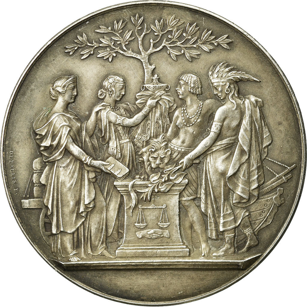 France, Medal, Anciens Elèves de l'Institut commercial de Paris, 1904