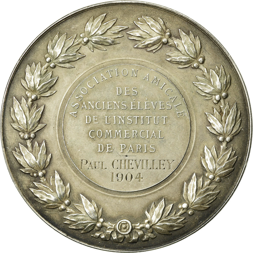 France, Medal, Anciens Elèves de l'Institut commercial de Paris, 1904