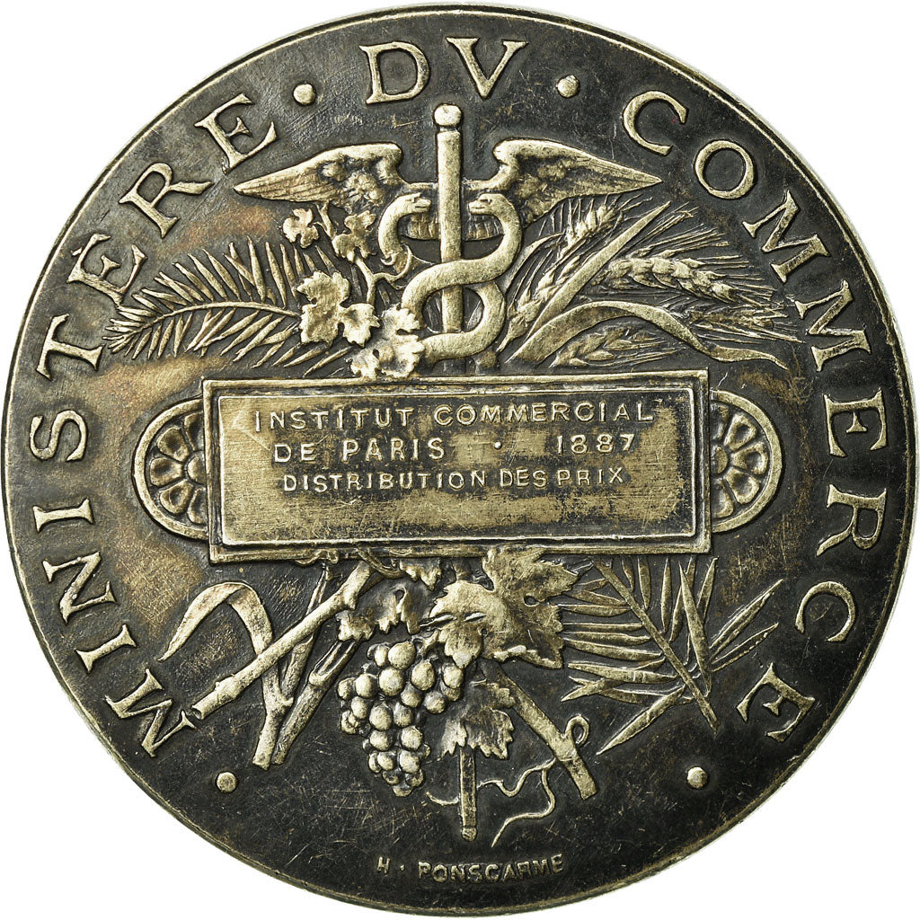 France, Medal, Institut Commercial de Paris, Business & industry, 1887