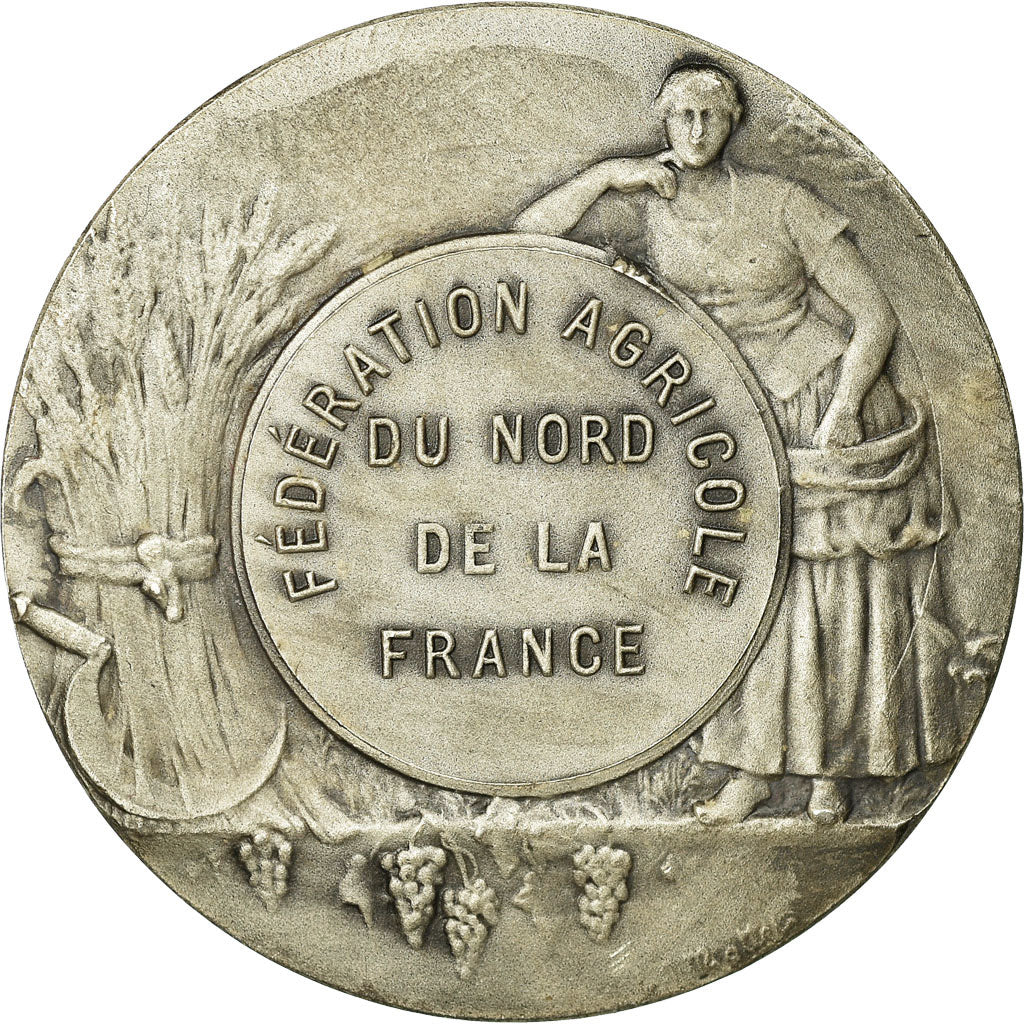 France, Medal, Fédération Agricole du Nord de la France, Mattei, MS(63), Base