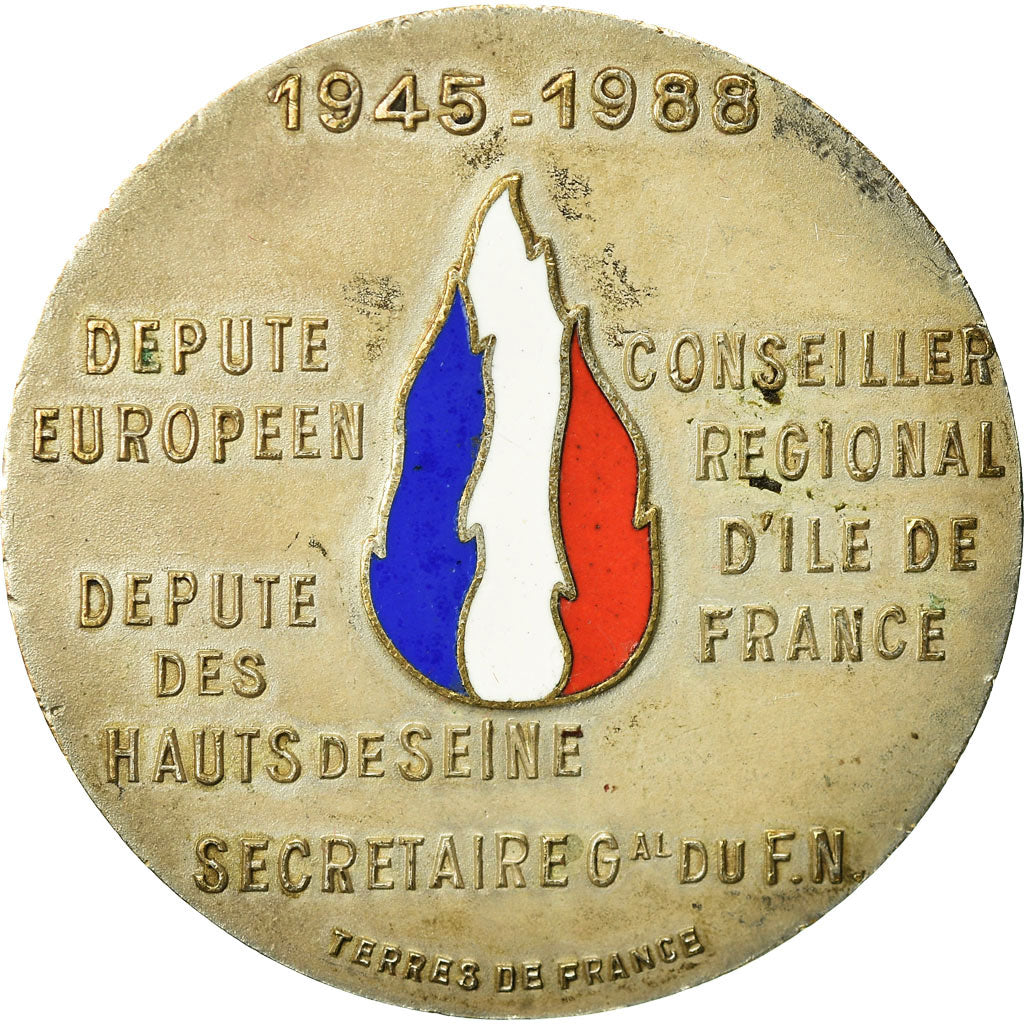 Francia, medaglia, Jean-Pierre Stirbois, Secrétaire Général du Front