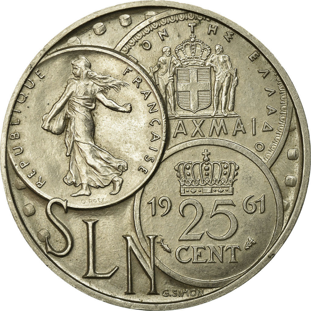 Francia, medaglia, Nouvelle Calédonie, Société Le Nickel, 1961, Simon, SPL