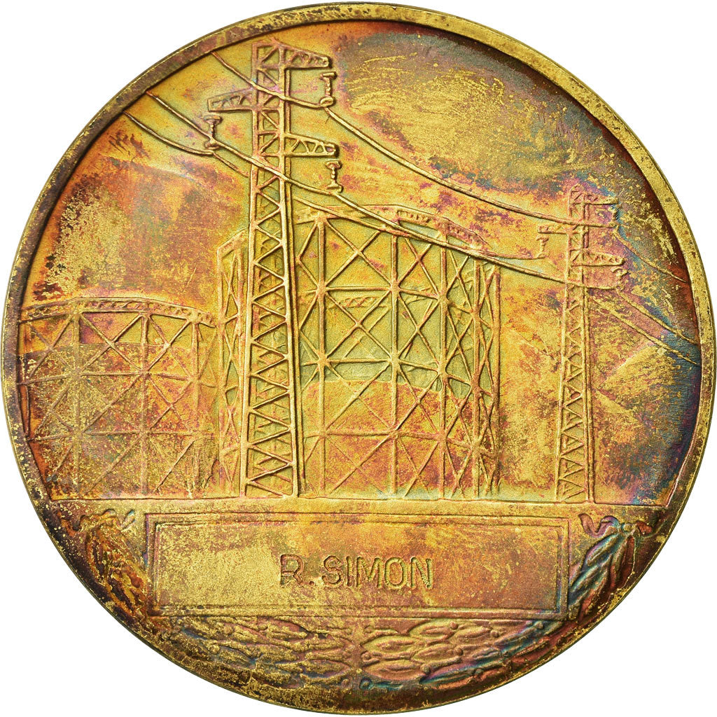 Frankreich, Medaille, Électricité de France et gaz de France, Dropsy, VZ, Gilt