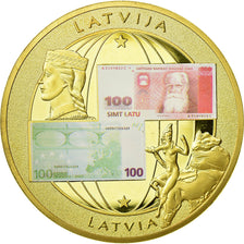 Latvia, Medal, Euro, Europa, MS(64), Copper Gilt