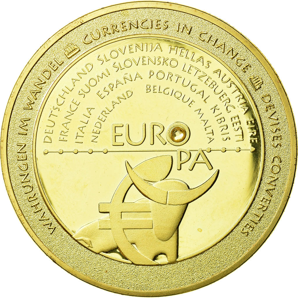 Latvia, Medal, Euro, Europa, MS(64), Copper Gilt