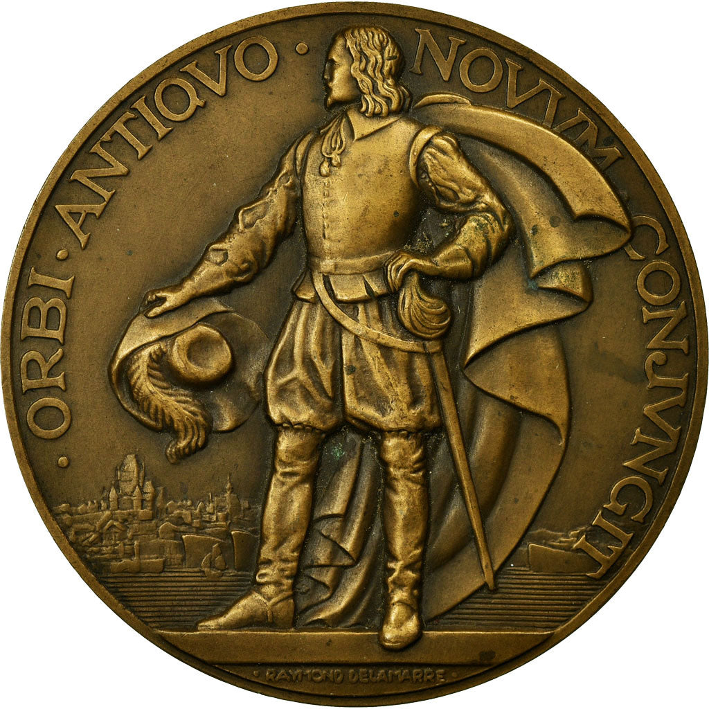 France, Medal, Compagnie Générale Transatlantique, Champlain, Shipping, 1932