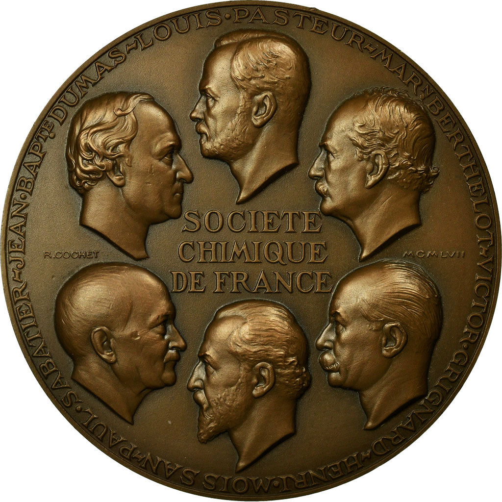 Francia, medalla, Société chimique de France, 1957, Cochet, FDC, Bronce