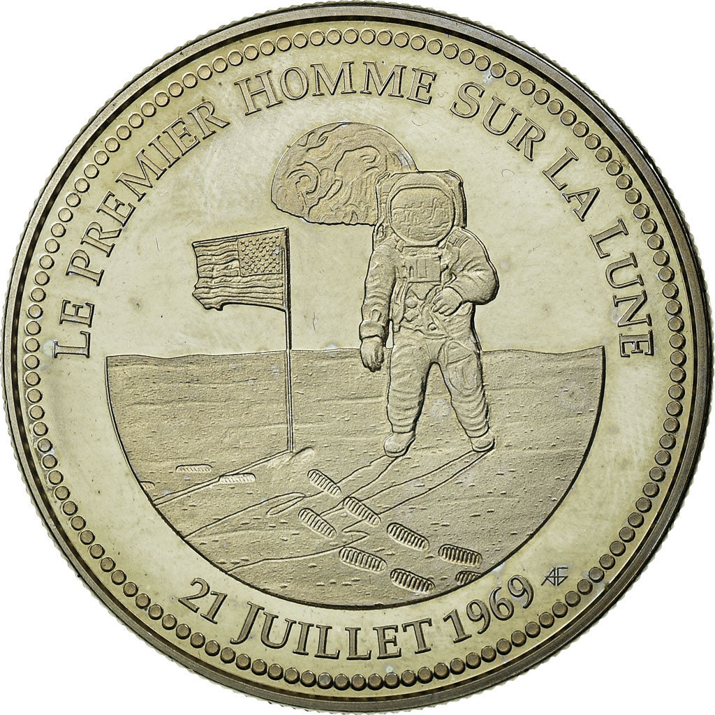 Francia, medalla, Apollo 11, Le Premier Homme sur la Lune, SC+, Cobre - níquel