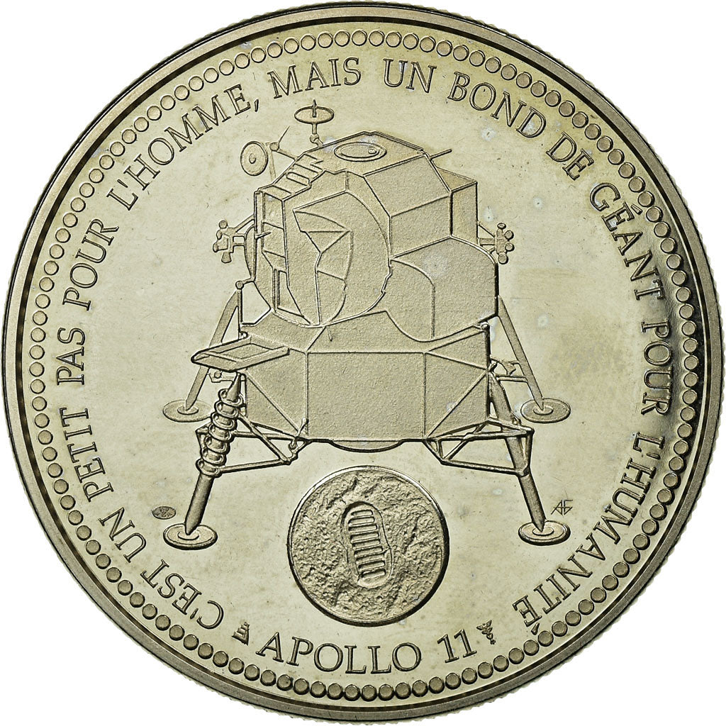 Francia, medalla, Apollo 11, Le Premier Homme sur la Lune, SC+, Cobre - níquel