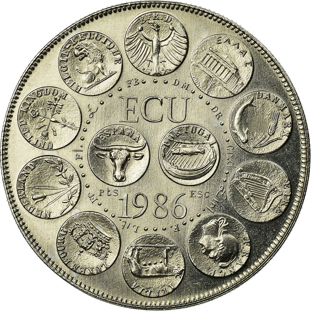 Frankrijk, Medaille, Ecu Europa, Marianne, 1986, Rodier, UNC, Copper-nickel