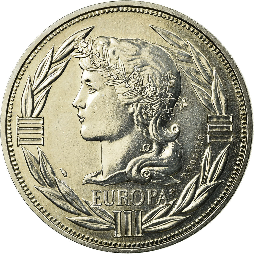França, Medal, Ecu Europa, Marianne, 1985, Rodier, MS(65-70), Cobre-níquel