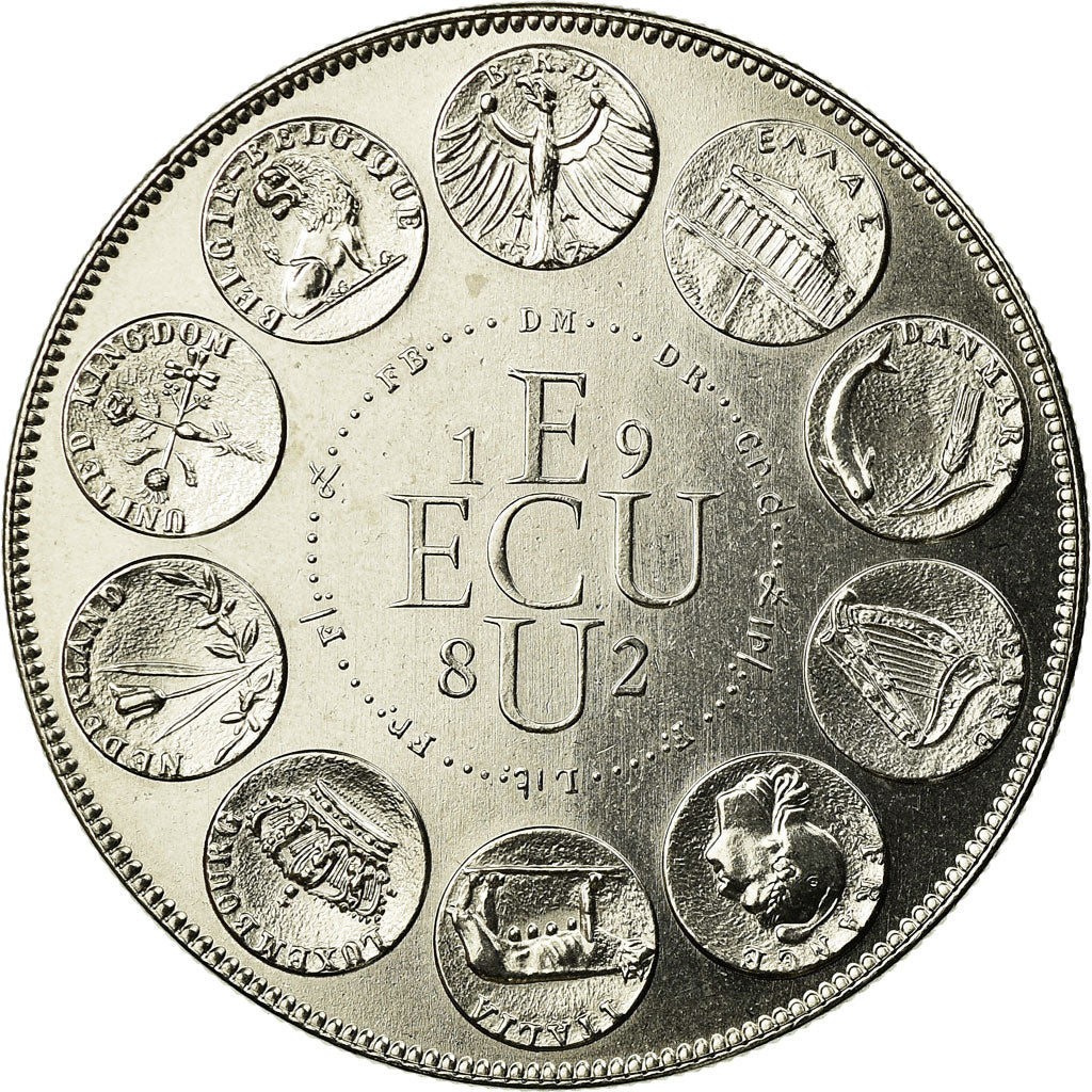 Francja, Medal, Ecu Europa, Europe Assise, 1982, Rodier, MS(65-70)