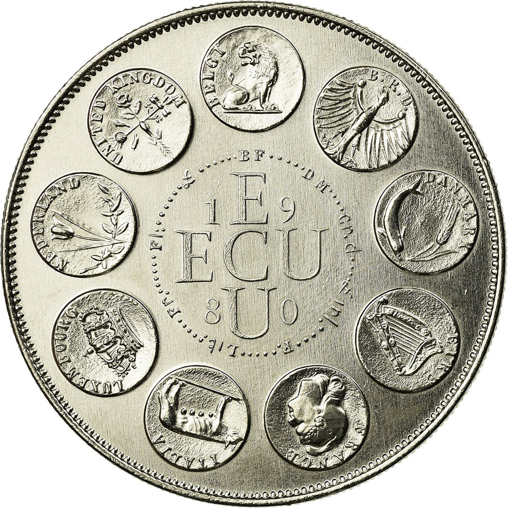 France, Medal, Ecu Europa, Europe Assise, 1980, Rodier, MS(65-70), Copper-nickel