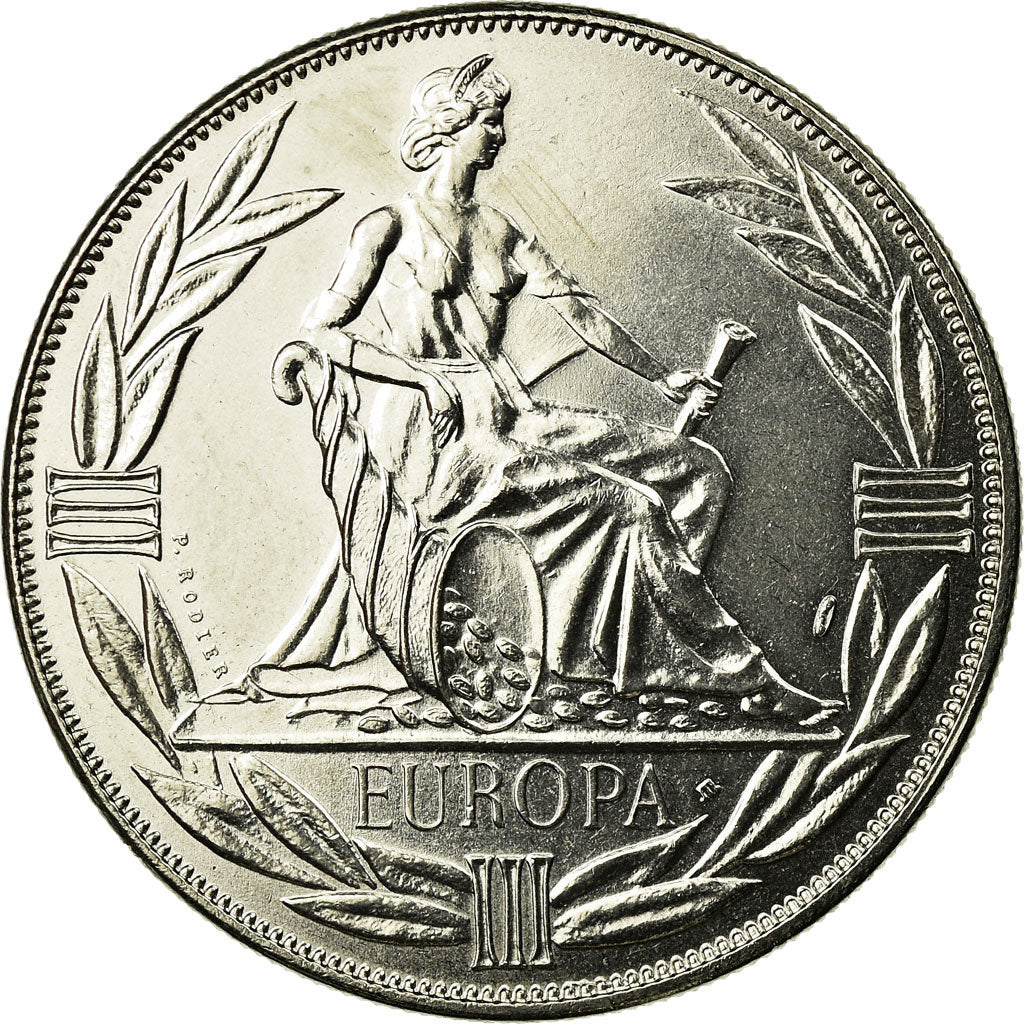 France, Medal, Ecu Europa, Europe Assise, 1980, Rodier, MS(65-70), Copper-nickel