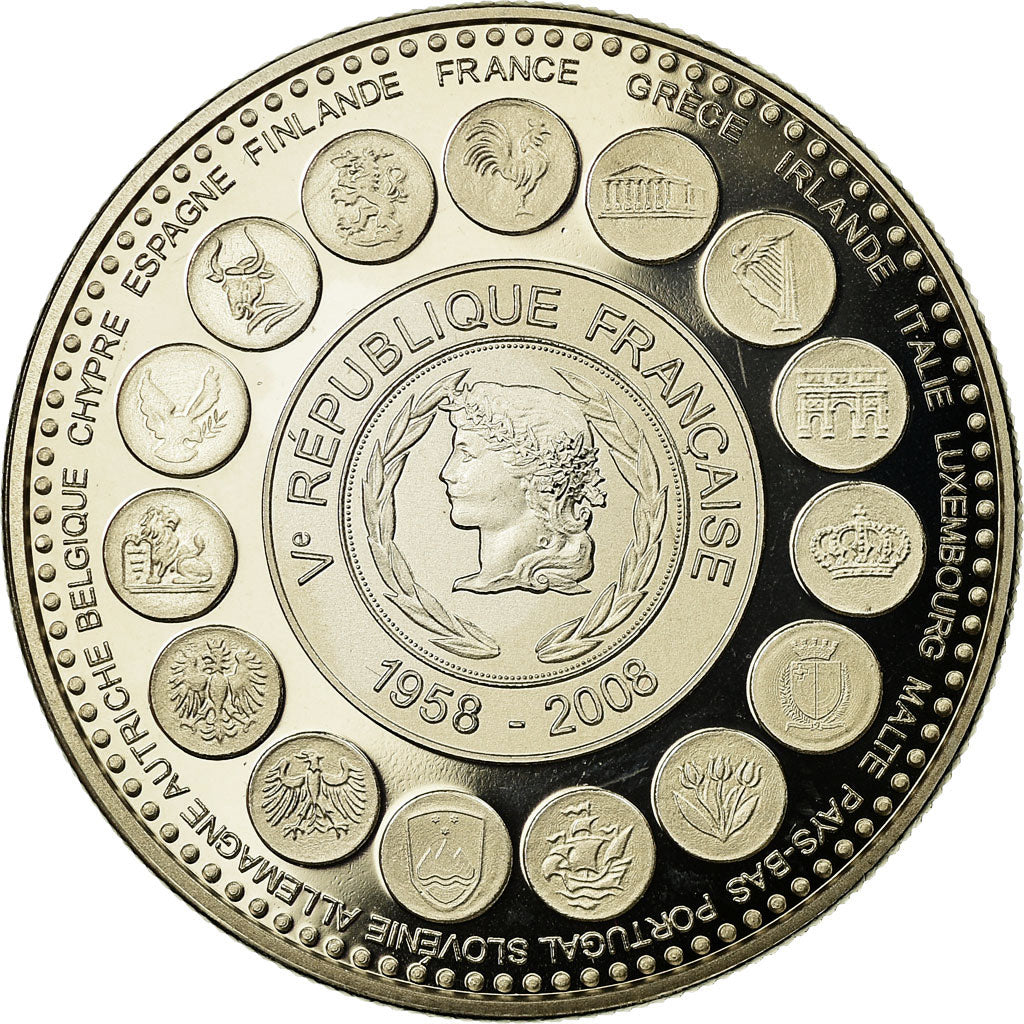 France, Medal, L'Europe des XXVII, Veme République, 2008, MS(65-70)