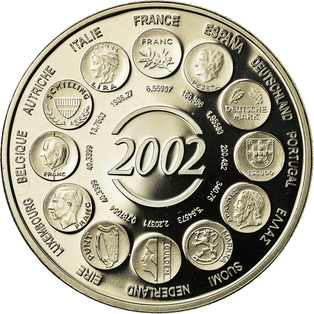 France, Medal, L'Europe, Naissance de l'Euro Fiduciaire, 2002, MS(65-70)