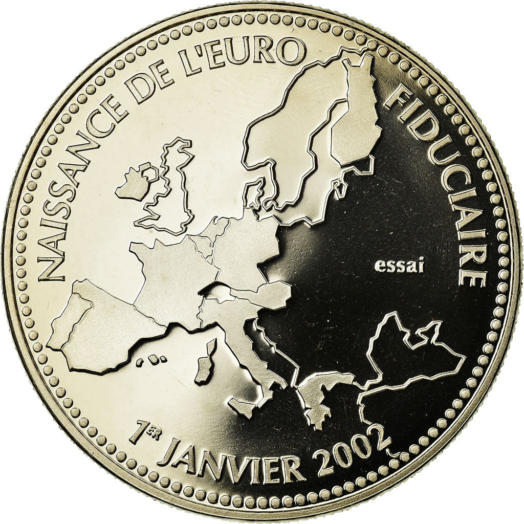 France, Medal, L'Europe, Naissance de l'Euro Fiduciaire, 2002, MS(65-70)