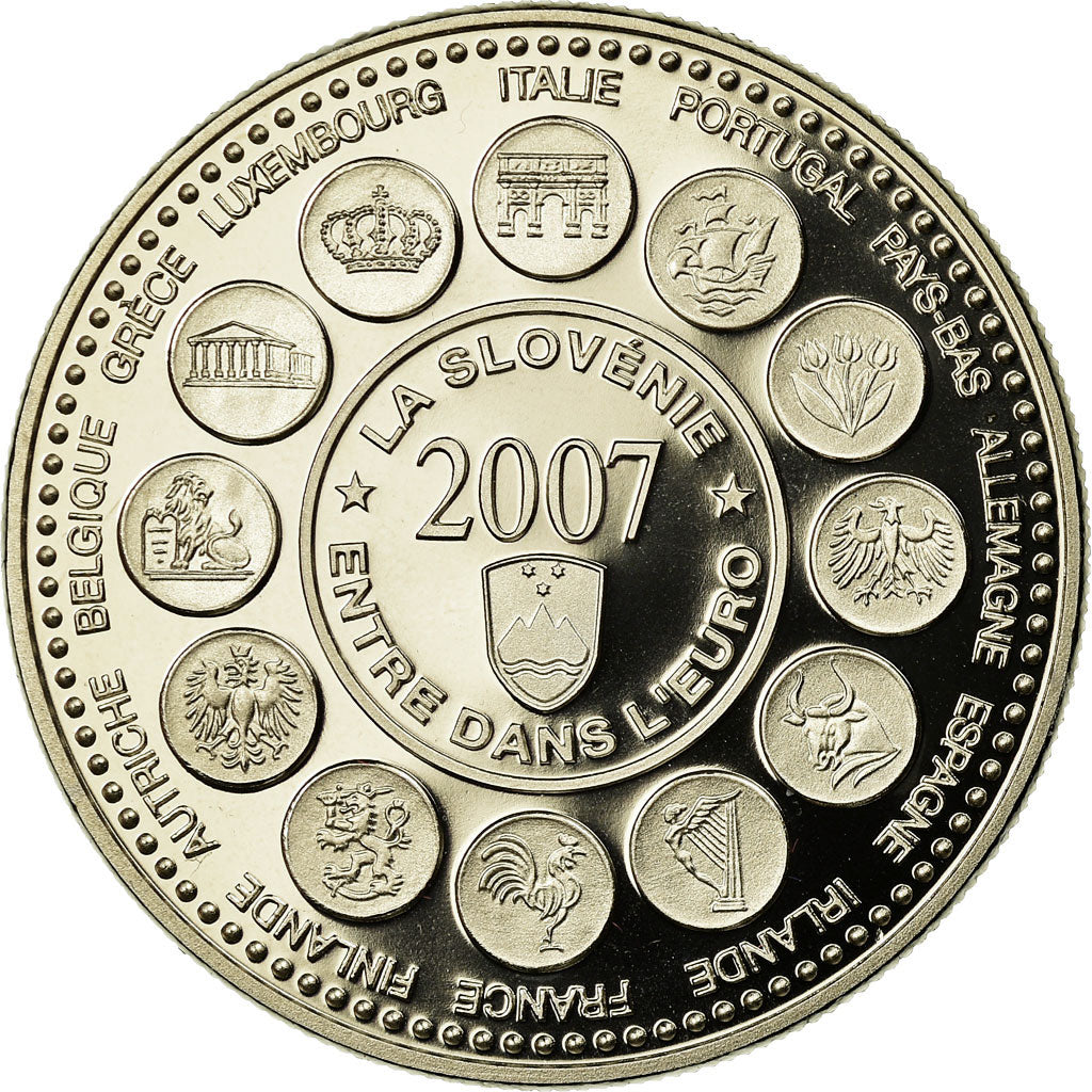 Frankreich, Medaille, L'Europe des XXVII, La Slovénie entre dans l'Euro, 2007