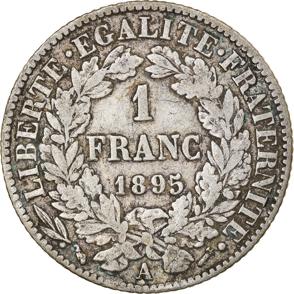 Coin, France, Cérès, Franc, 1895, Paris, VF(20-25), Silver, KM:822.1