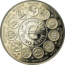 France, Medal, 1er Janvier 1999, Euro Parité, EUROPA, 1999, MS(65-70)