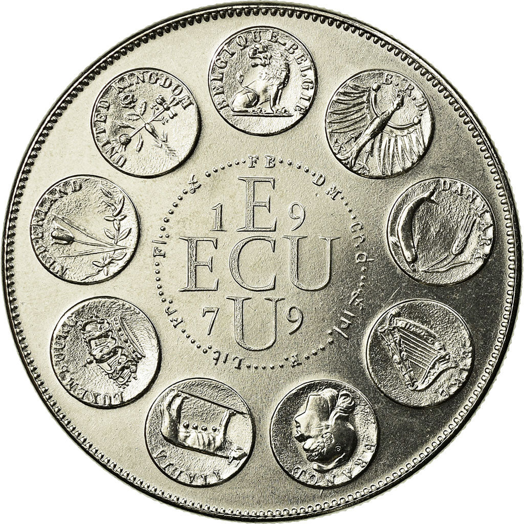 France, Medal, Ecu Euro, EUROPA, 1979, MS(65-70), Copper-nickel