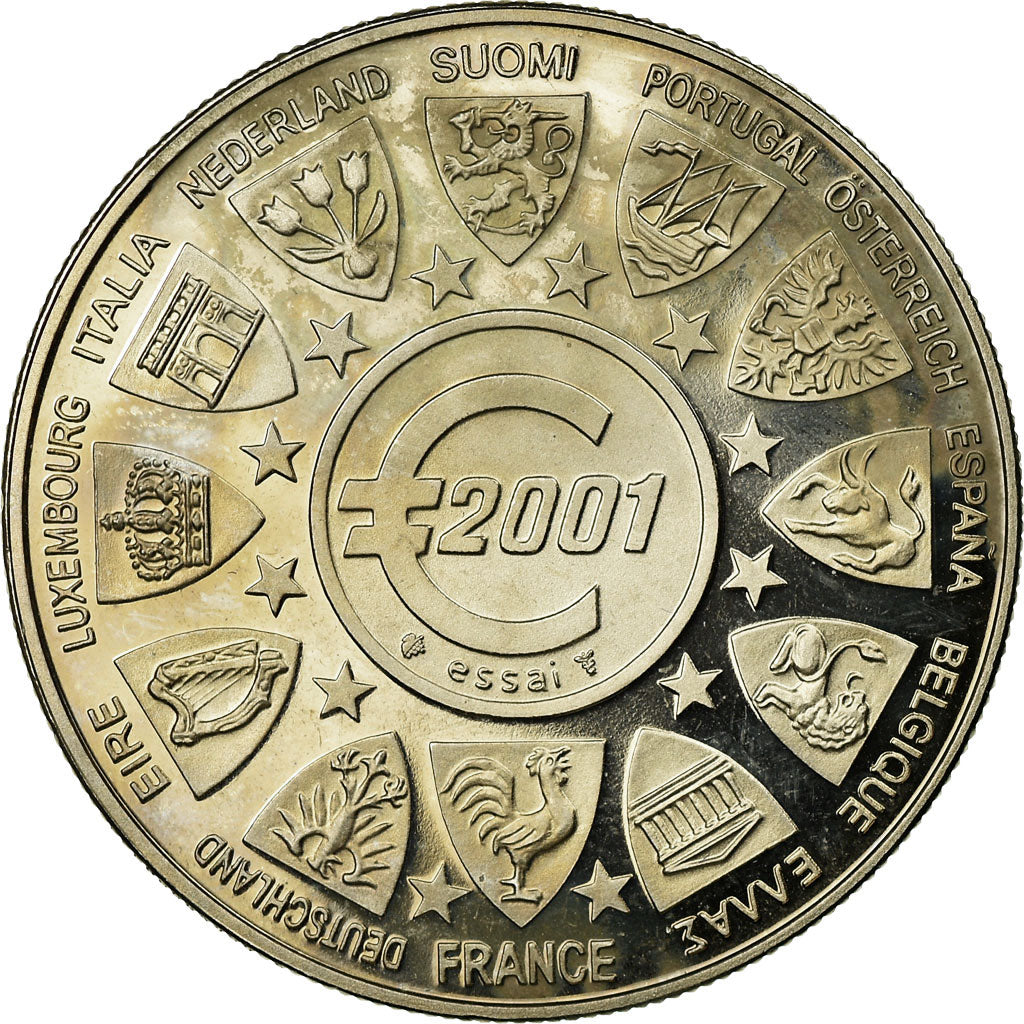 France, Medal, L'Europe, La Semeuse, 2001, MS(65-70), Copper-nickel