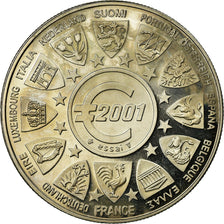 France, Medal, L'Europe, La Semeuse, 2001, MS(65-70), Copper-nickel