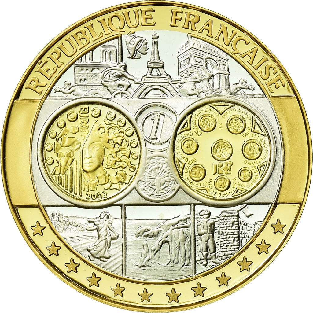 France, Medal, Europa, République Française, MS(65-70), Silver