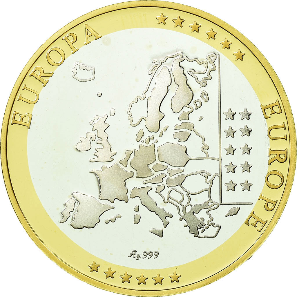France, Medal, Europa, République Française, MS(65-70), Silver