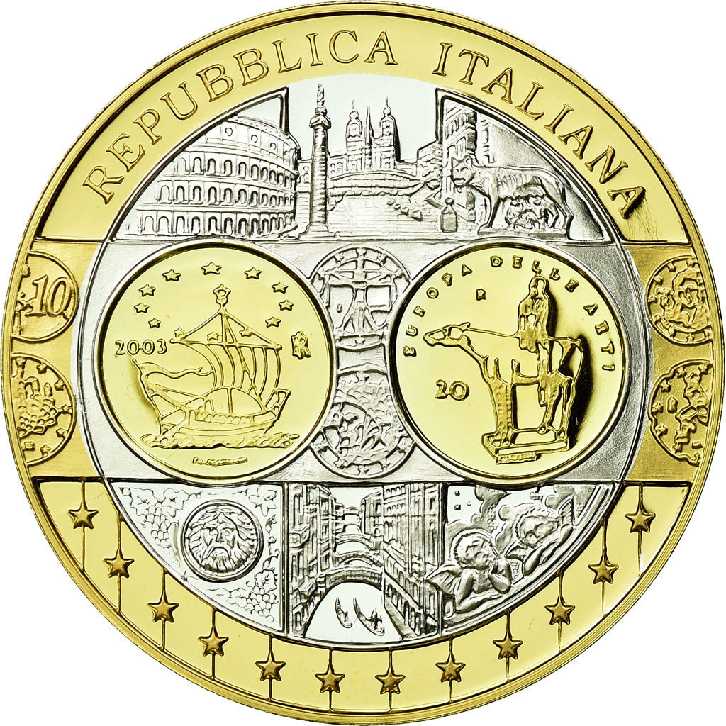 Italy, Medal, Euro, Europa, MS(65-70), Silver