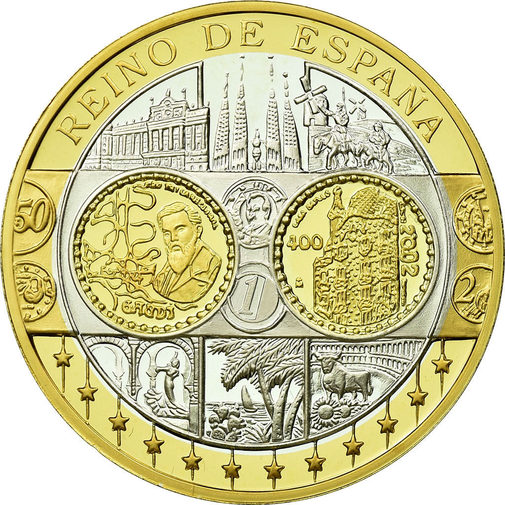 Spagna, medaglia, Euro, Europa, FDC, Argento