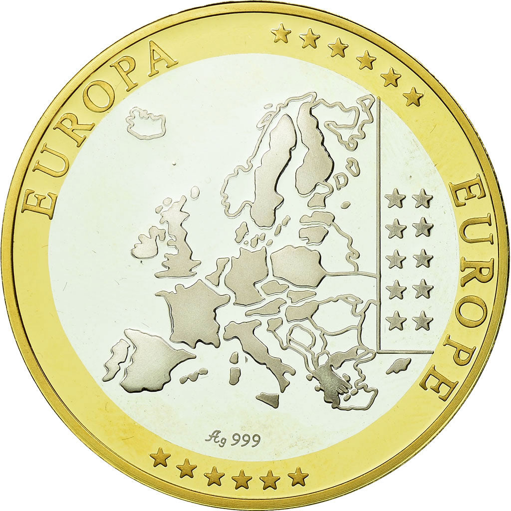 Spagna, medaglia, Euro, Europa, FDC, Argento