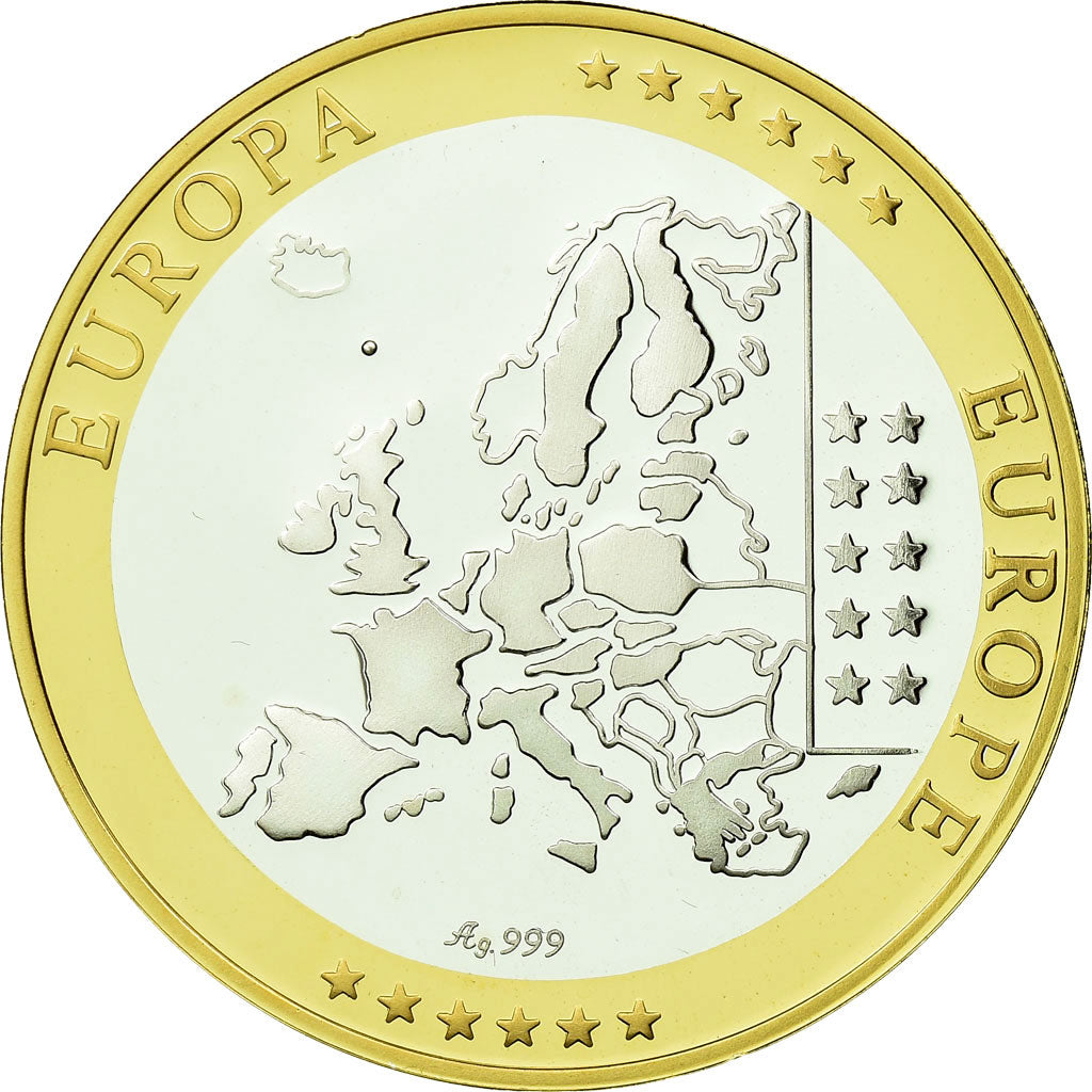 Slovenia, Medal, Euro, Europa, MS(65-70), Silver