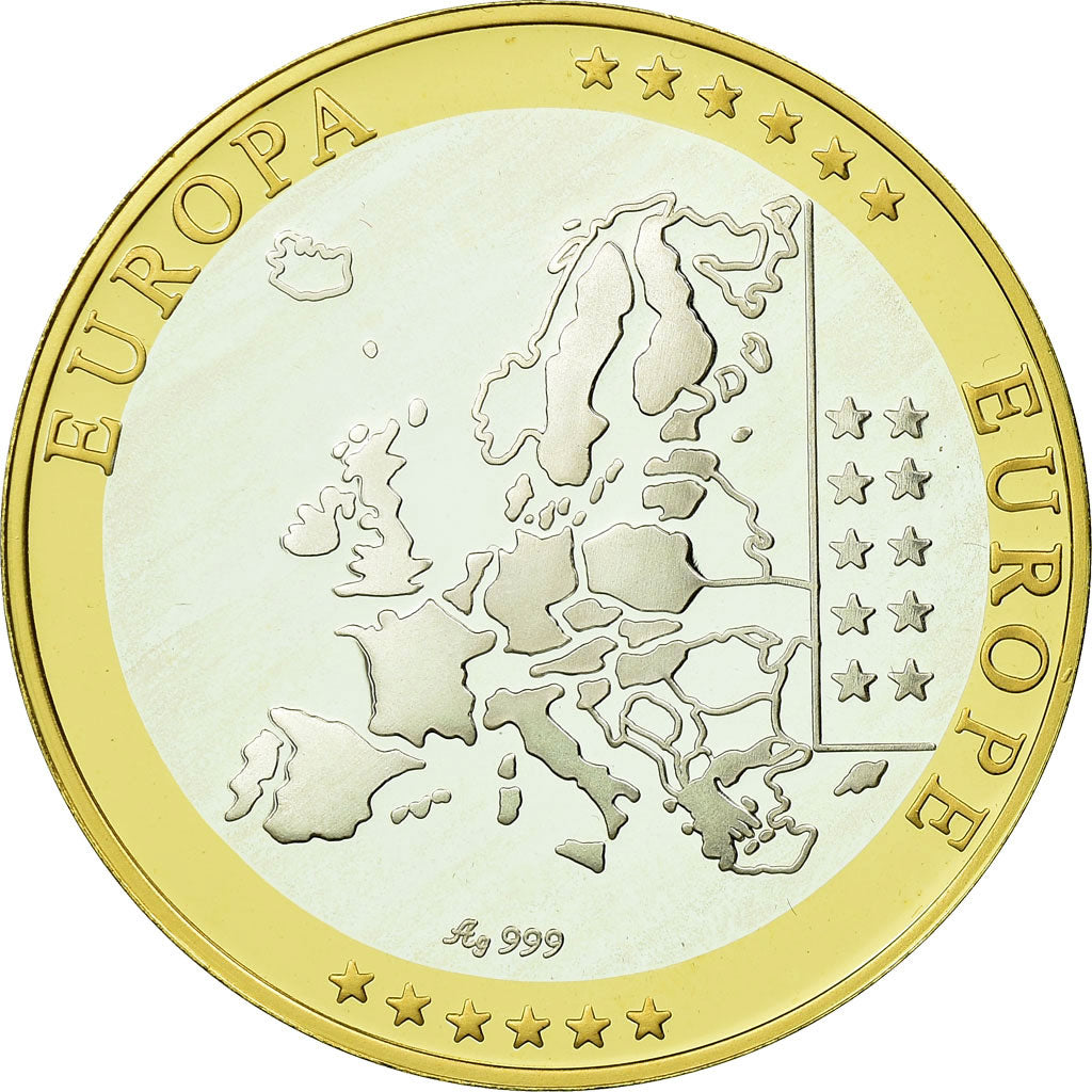 Monaco, Medal, Euro, Europa, MS(65-70), Silver