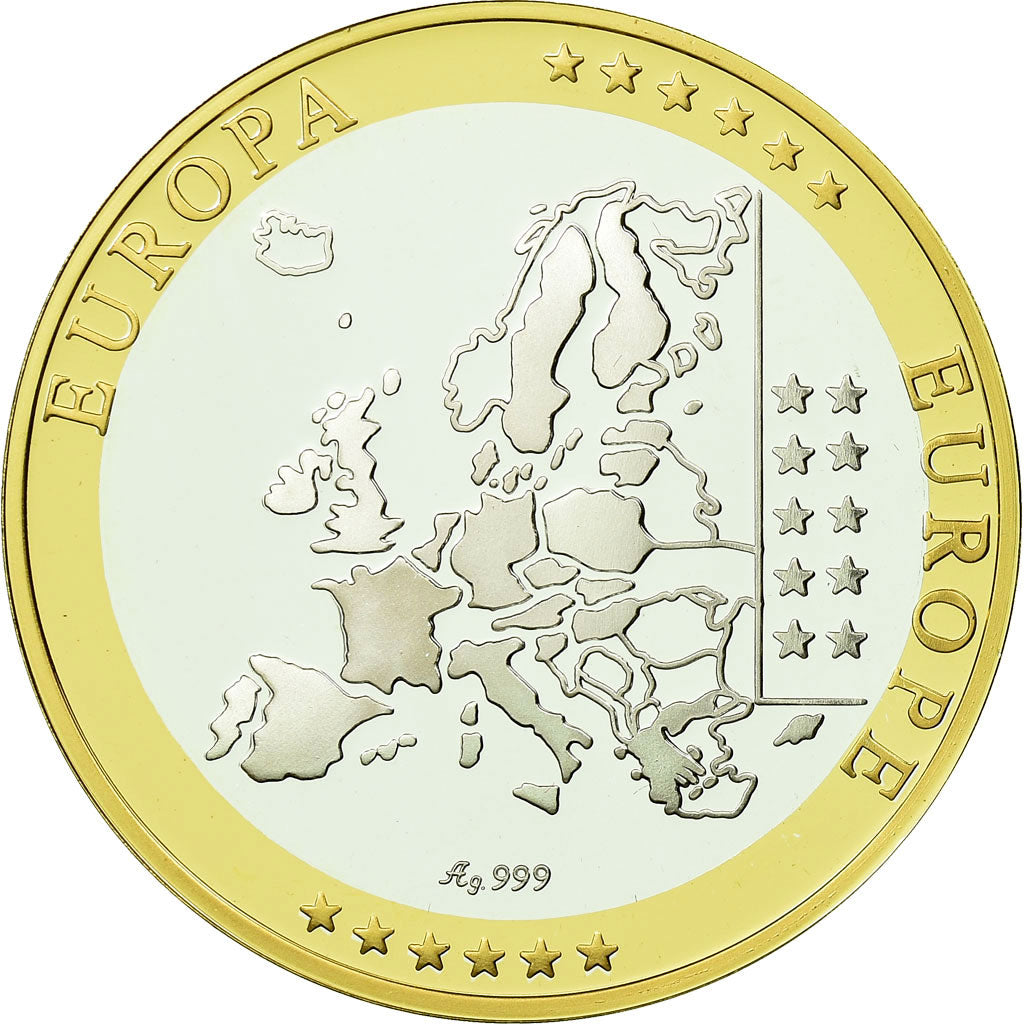 Estonia, Medal, Euro, Europa, MS(65-70), Silver