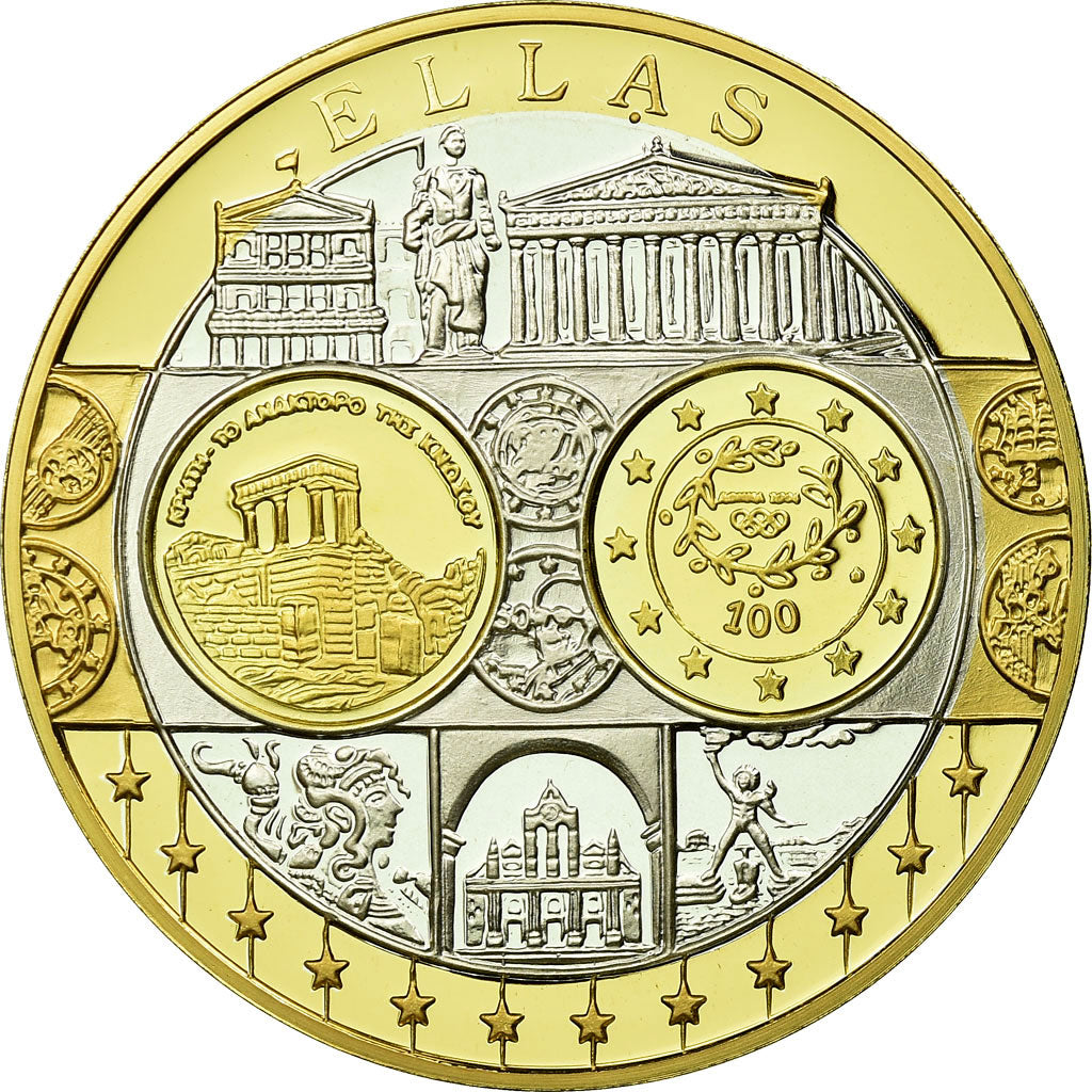 Greece, Medal, Euro, Europa, MS(65-70), Silver