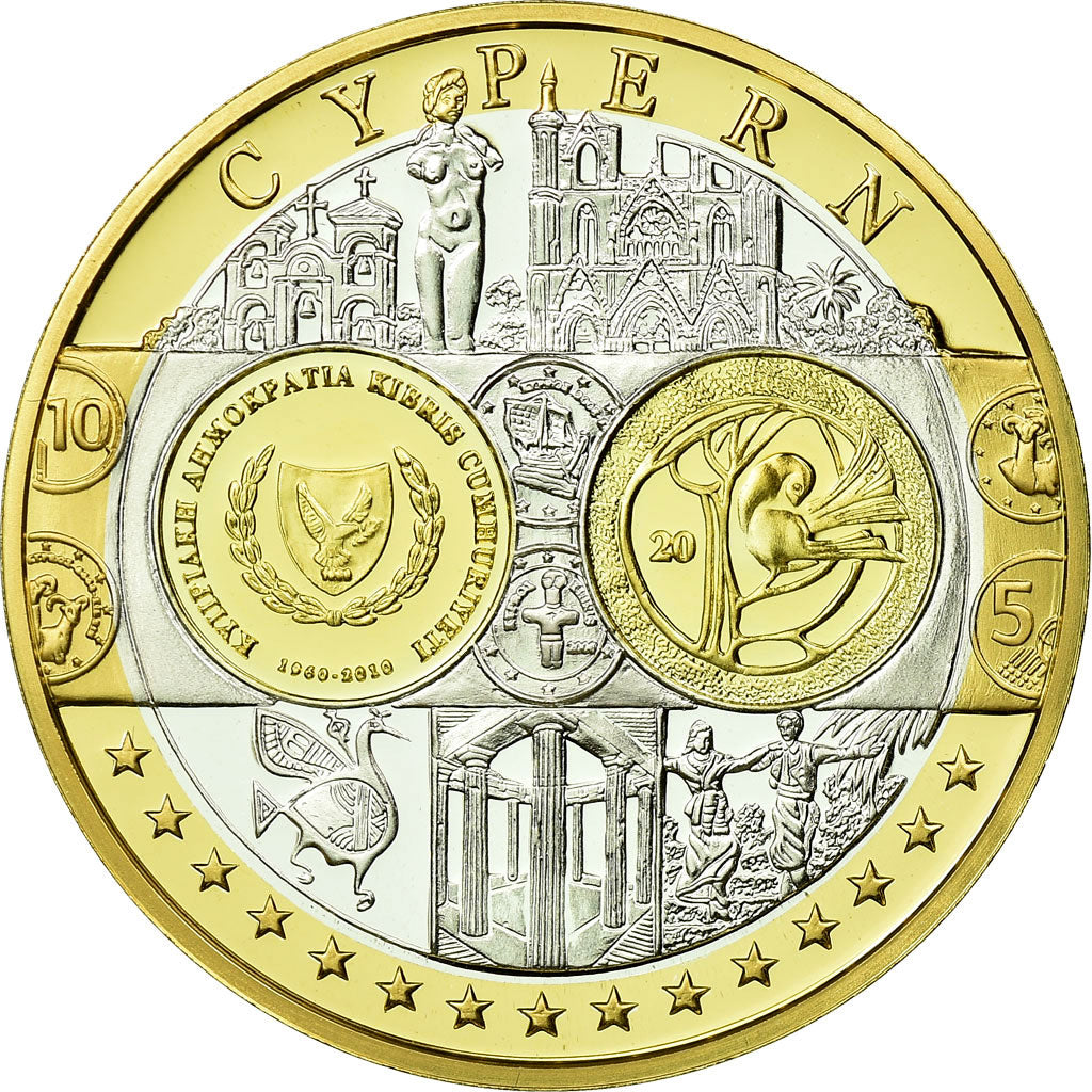 Chypre, Médaille, Euro, Europa, FDC, Argent