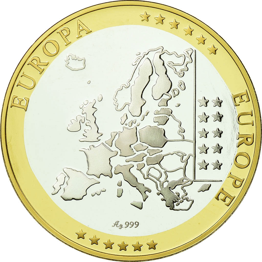 Belgium, Medal, Euro, Europa, MS(65-70), Silver