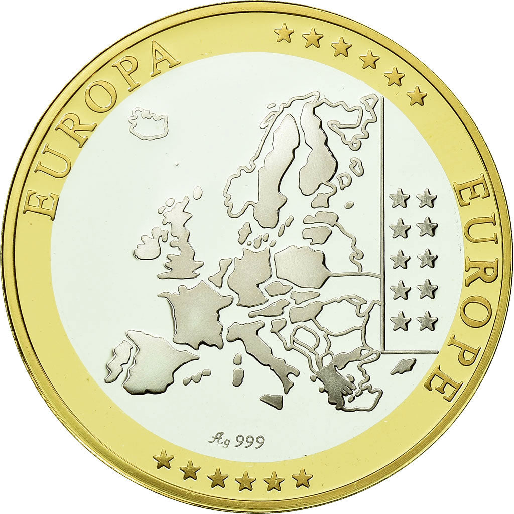 Slovakia, Medal, Euro, Europa, MS(65-70), Silver