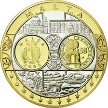 Malta, Medal, Euro, Europa, MS(65-70), Silver