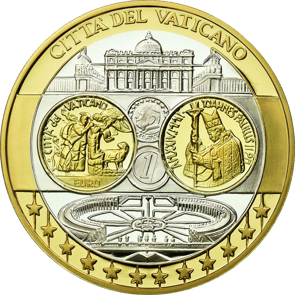 Vatican, Medal, Euro, Europa, MS(65-70), Silver