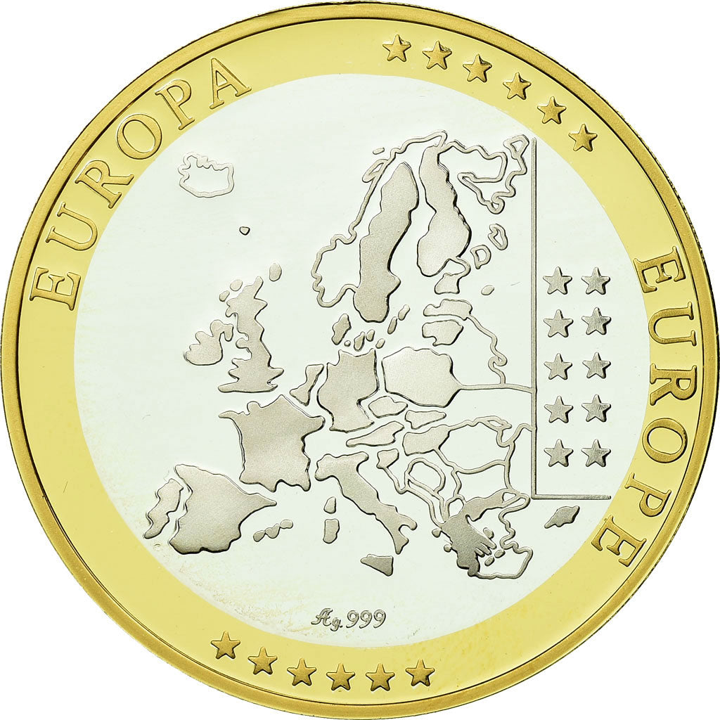 Vatican, Medal, Euro, Europa, MS(65-70), Silver