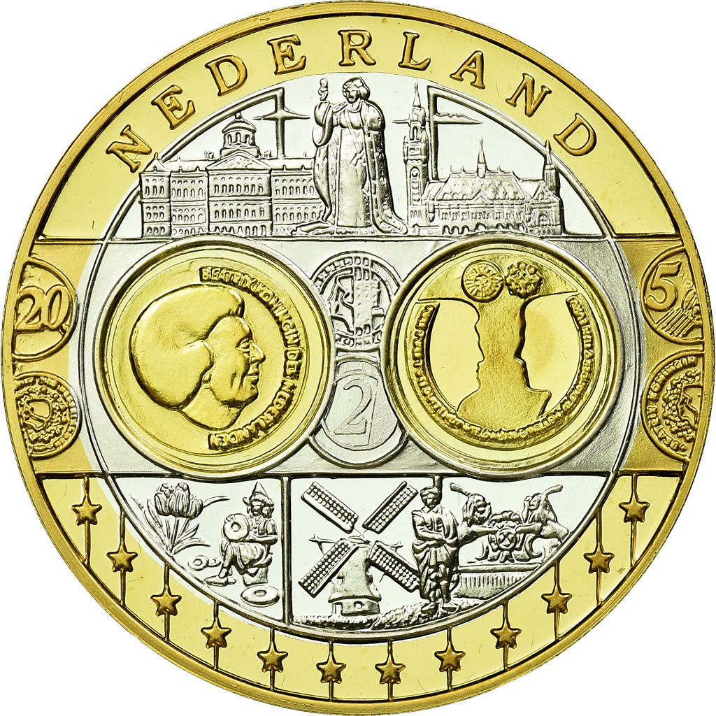 Netherlands, Medal, Euro, Europa, MS(65-70), Silver