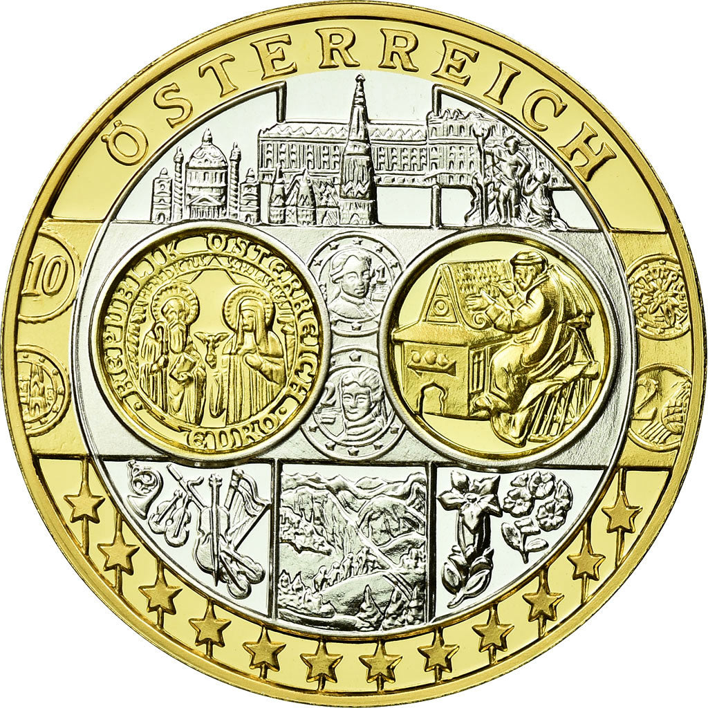 Austria, Medal, Euro, Europa, MS(65-70), Silver